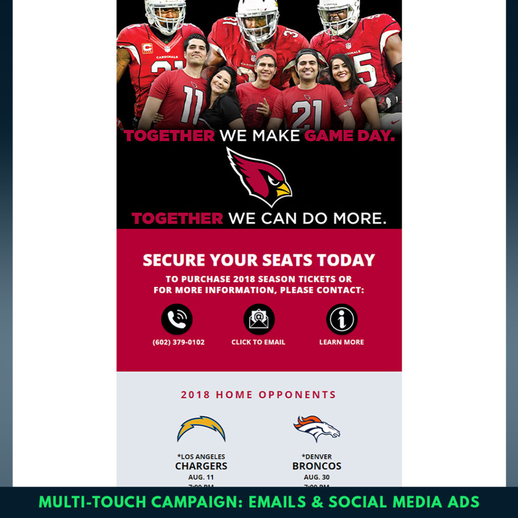 Full House Solutions | Arizona Cardinals Season Ticket Sales Multi-Touch